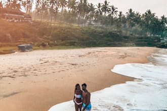 create beach, tropical ugc photos with your products