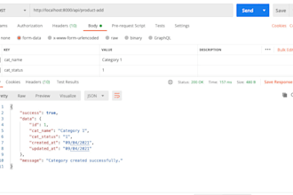 develop and fix rest api in laravel codeigniter
