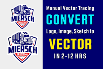 convert logo to vector, image tracing, cleanup file