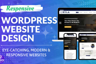 develop modern responsive wordpress website design and wordpress redesign