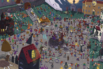 draw you search and find illustration where is waldo style