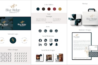 design minimal hand drawn rustic boho logo and branding kit
