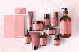 create luxury cosmetic, skin care label and packaging design