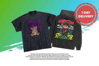 do streetwear tshirt hoodie design for brand clothing illustration