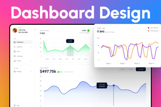 design web dashboard, web app, admin panel UI and CRM