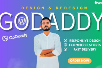 design or revamp professional godaddy website or ecommerce store