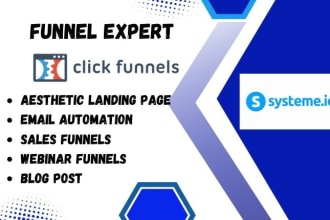 clone sales funnel, landing page, webinar funnel on systeme io, click funnel
