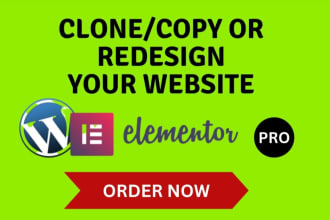clone, copy or duplicate any website using wordpress elementor pro