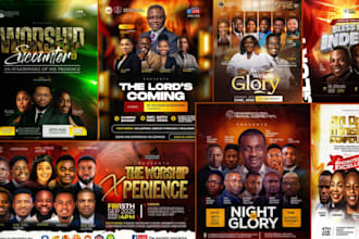 design outstanding church, party and conference flyer