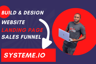 build systeme io landing page, sales funnel in systeme io