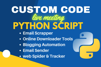 write python script, tool, scrapper, or downloader
