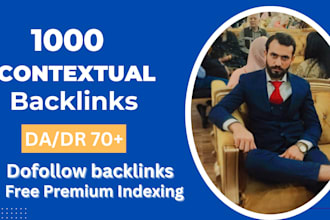 create 1000 seo dofollow contextual backlinks