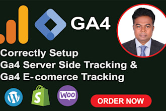 fix or setup ga4 server side tracking, ga4 ecommerce tracking, ga4