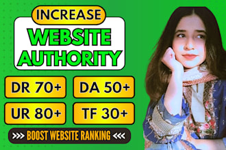 increase domain authority moz da ahrefs DR domain rating 70