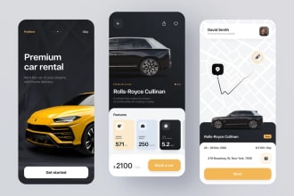 design car rental and booking mobile app