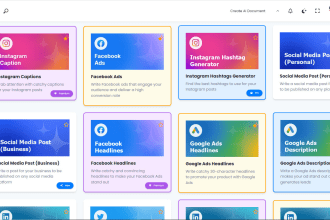 create modern ai content writer and image generator