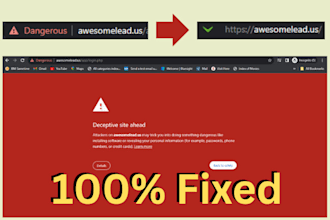 fix the deceptive site ahead warning from your website
