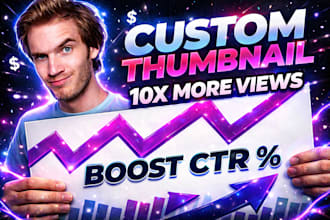 design gaming thumbnail, clickbait thumbnail
