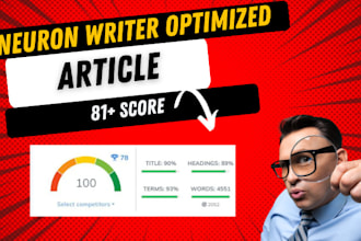 write neuron writer optimized articles in 2 days