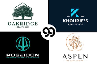 do real estate construction realtor mortgage logo design
