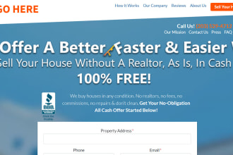 build investor carrot real estate lead generation website