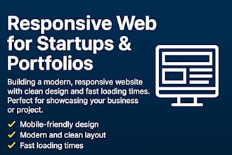 create a responsive web for startups and portfolios