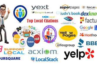 do manual local citations or local seo for any country from yext moz directories