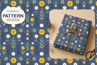 create seamless hand drawn surface pattern designs