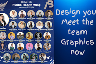 design meet the team graphics for the company