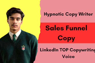 write landing page, email, and ad copy for your sales funnel