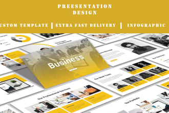 pitch deck, infographic presentation design for business