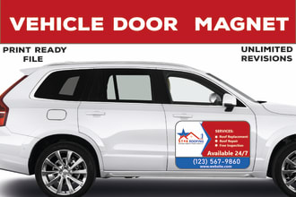 design unique car magnet sign, window decal, vehicle door magnet sign