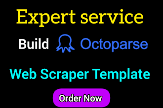 do web scraping and build web scraper template for any website