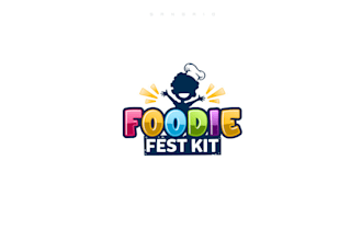 fun curious creative junior foodies chefs logo