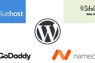 design or redesign wordpress website on bluehost namecheap siteground hostinger