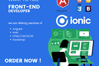 be your angular  ionic developer, convert figma into webpages and bugs fix