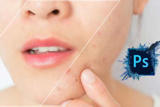 retouch your skin, remove pimples, wrinkles, and acne using photoshop