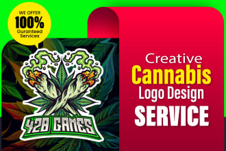 design luxurious cannabis weed hemp cbd business logo design