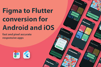 convert figma to flutter app, web, android, responsive UI