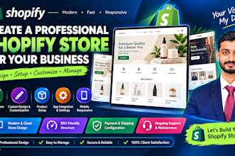 create a professional shopify store for your business