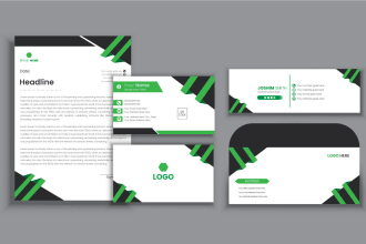 design letterhead, business card, and stationery items