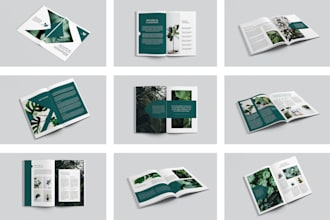 design a clean and minimalis nature or botani brochure