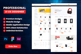do website UI UX design, landing page, homepage, as UI UX designer in figma