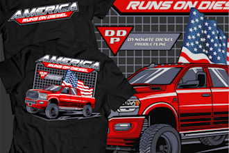 make an automotive racing tshirt design