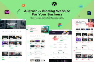 develop auction multi vendor website, bidding, auction website with wordpress