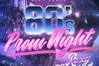 create a vintage retro style poster design for your event