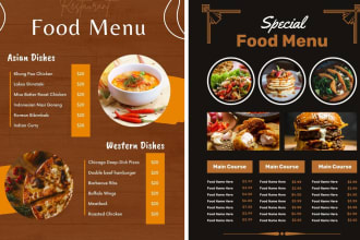 design modern menu restaurant menu digital menu