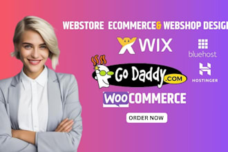 build wordpress, webshop ecommerce hostinger bluehost godaddy, gohosting website