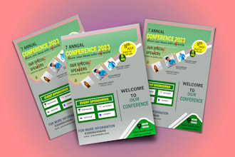 design creative conference flyer and creative poster design