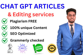 be your writer for chat gpt articles with manual editing being uniqueness